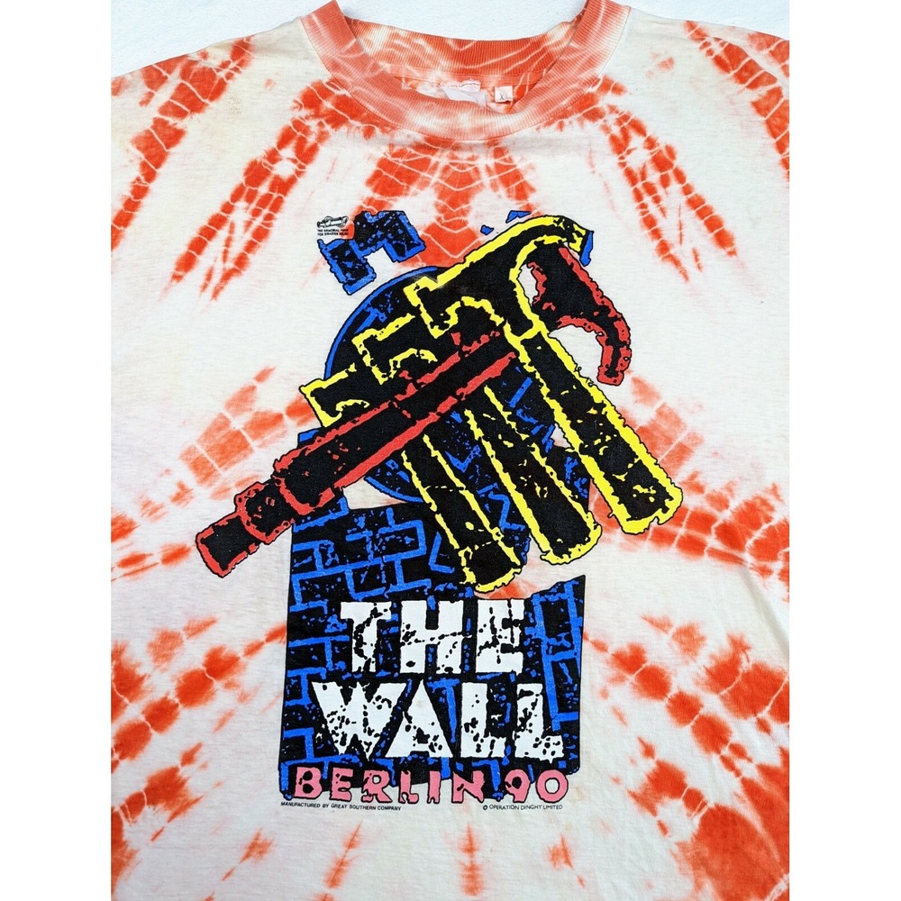 Pink Floyd Berlin Wall Vintage 1990 Roger Waters Single Stitch Concert Shirt XL - Picture 2 of 10